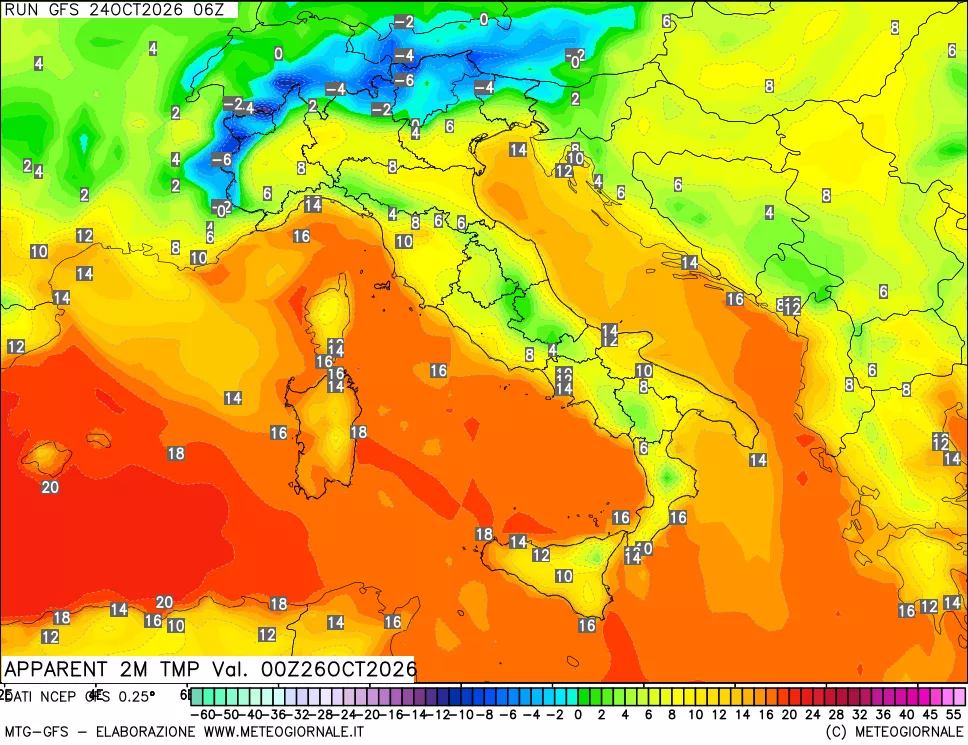 mappa Temp percepita
