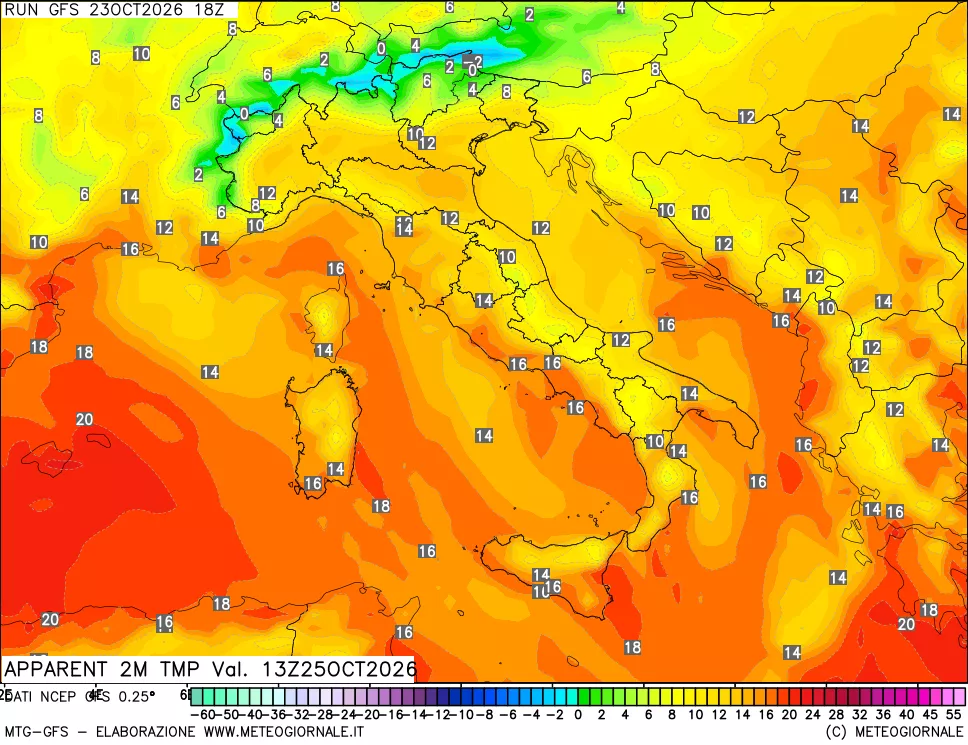mappa Temp percepita