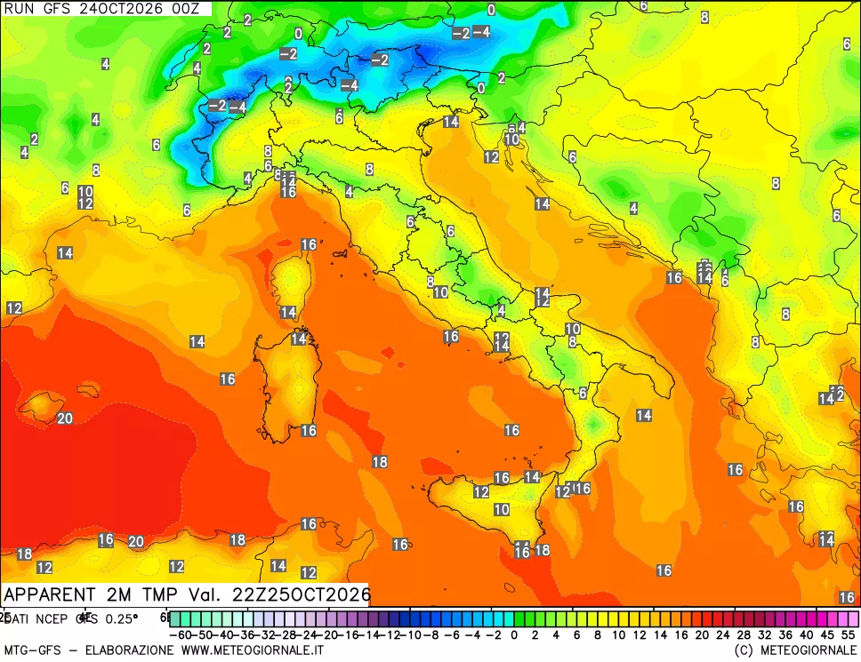mappa Temp percepita