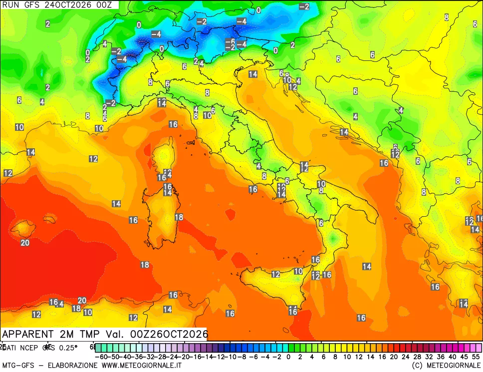 mappa Temp percepita