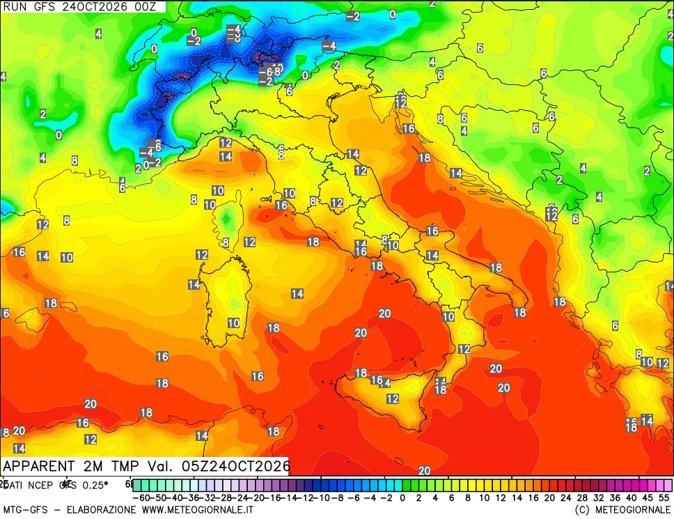 mappa Temp percepita