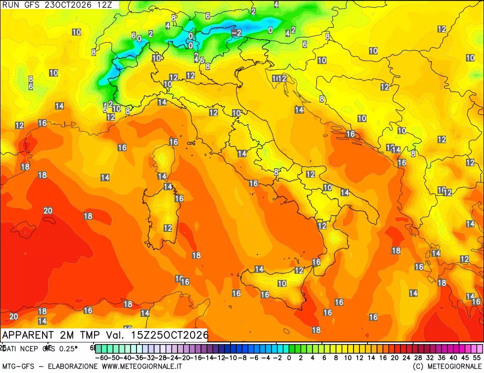 mappa Temp percepita