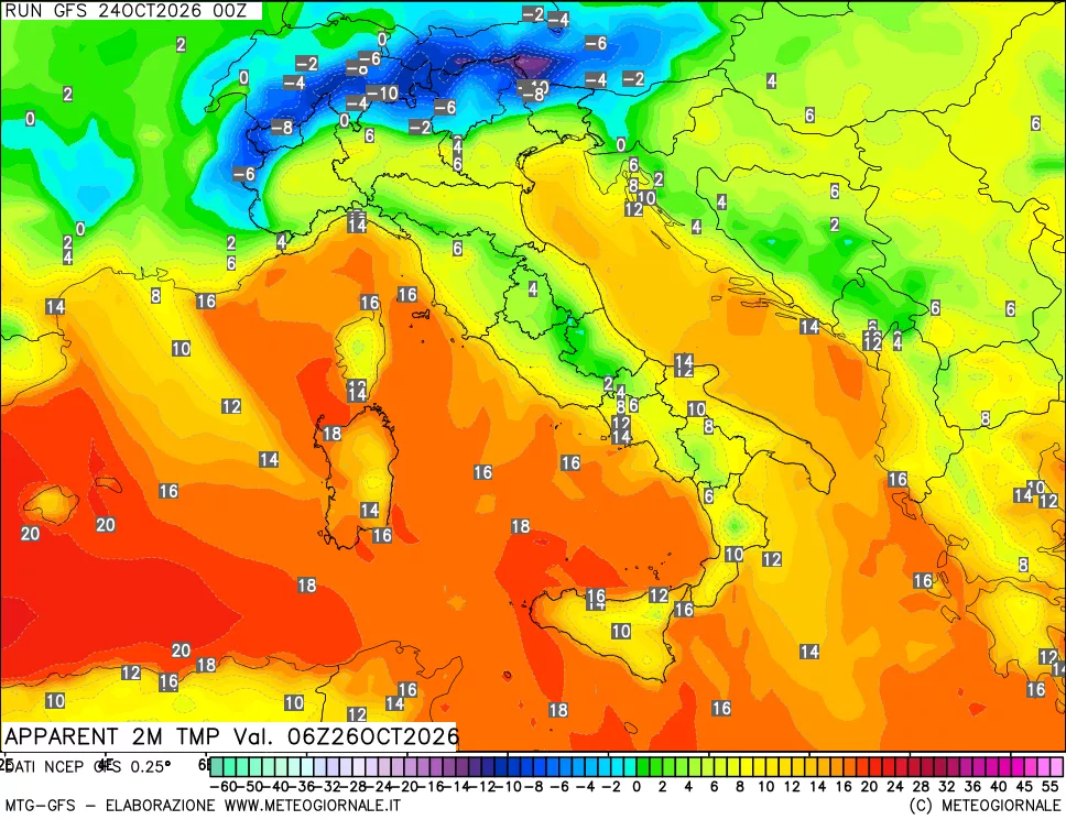 mappa Temp percepita