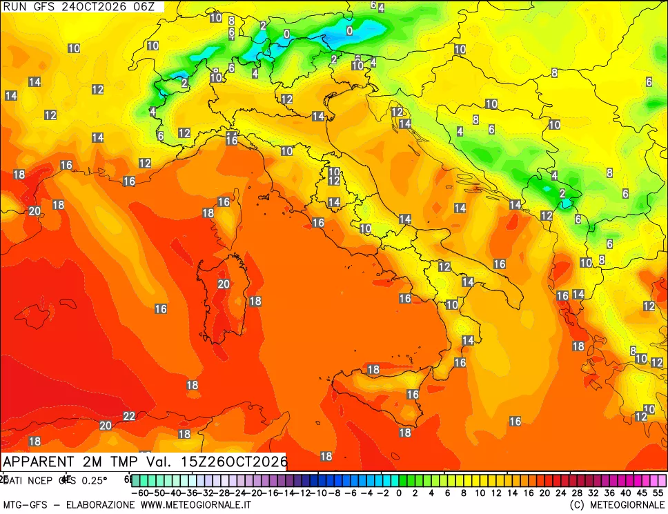 mappa Temp percepita