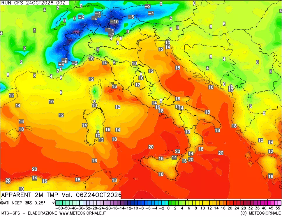 mappa Temp percepita
