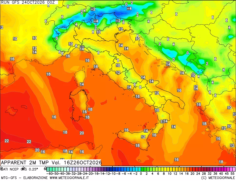 mappa Temp percepita