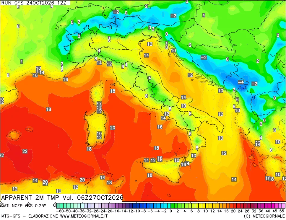 mappa Temp percepita