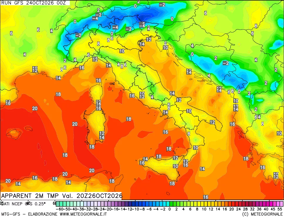 mappa Temp percepita