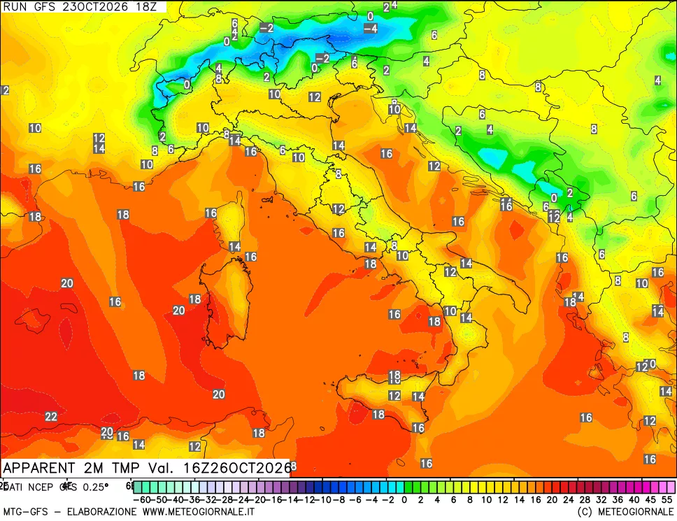 mappa Temp percepita
