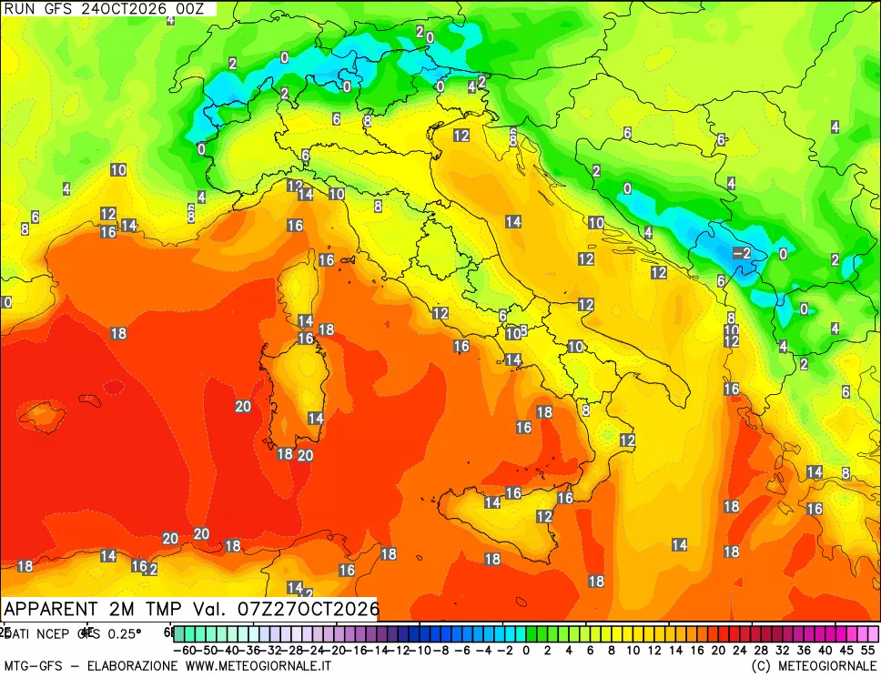 mappa Temp percepita