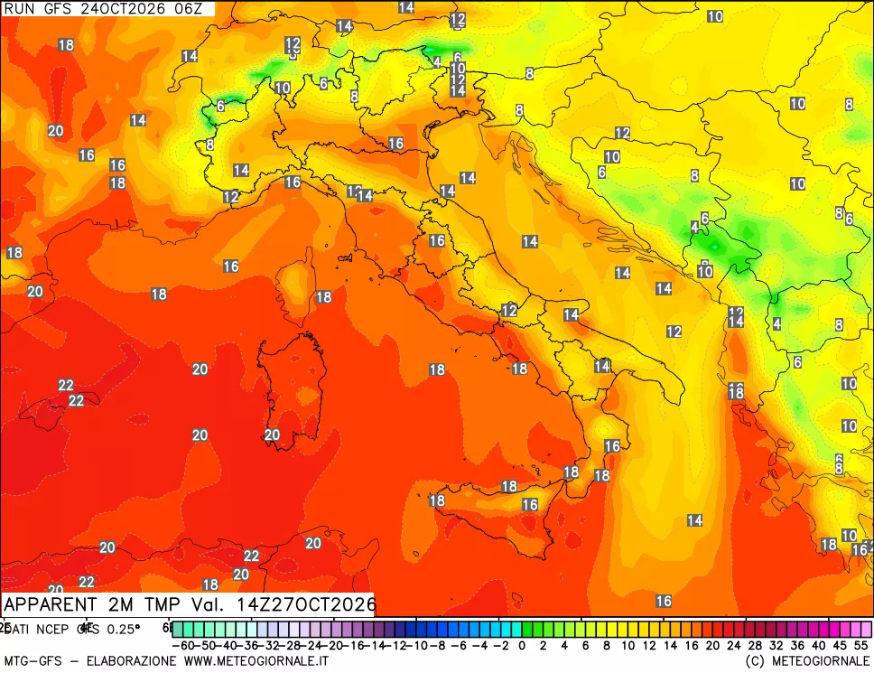 mappa Temp percepita
