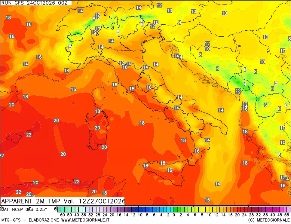 mappa Temp percepita