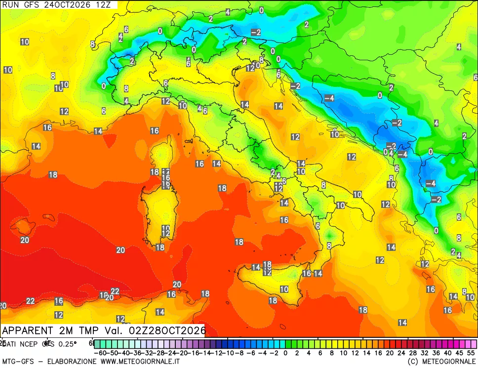 mappa Temp percepita