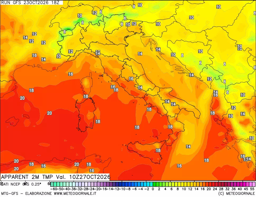 mappa Temp percepita