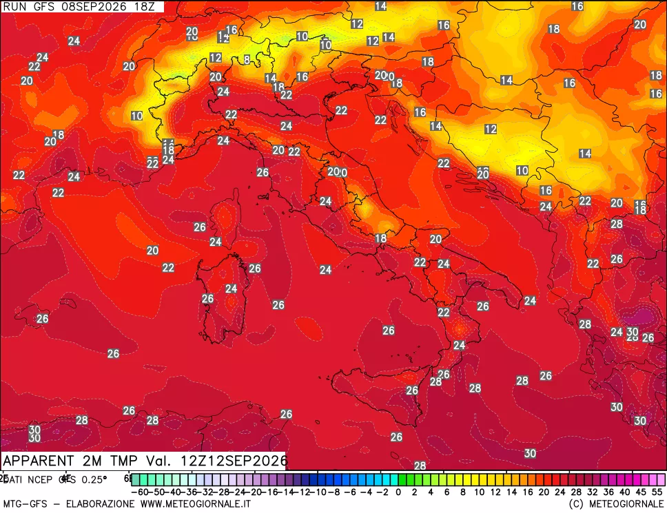 mappa Temp percepita