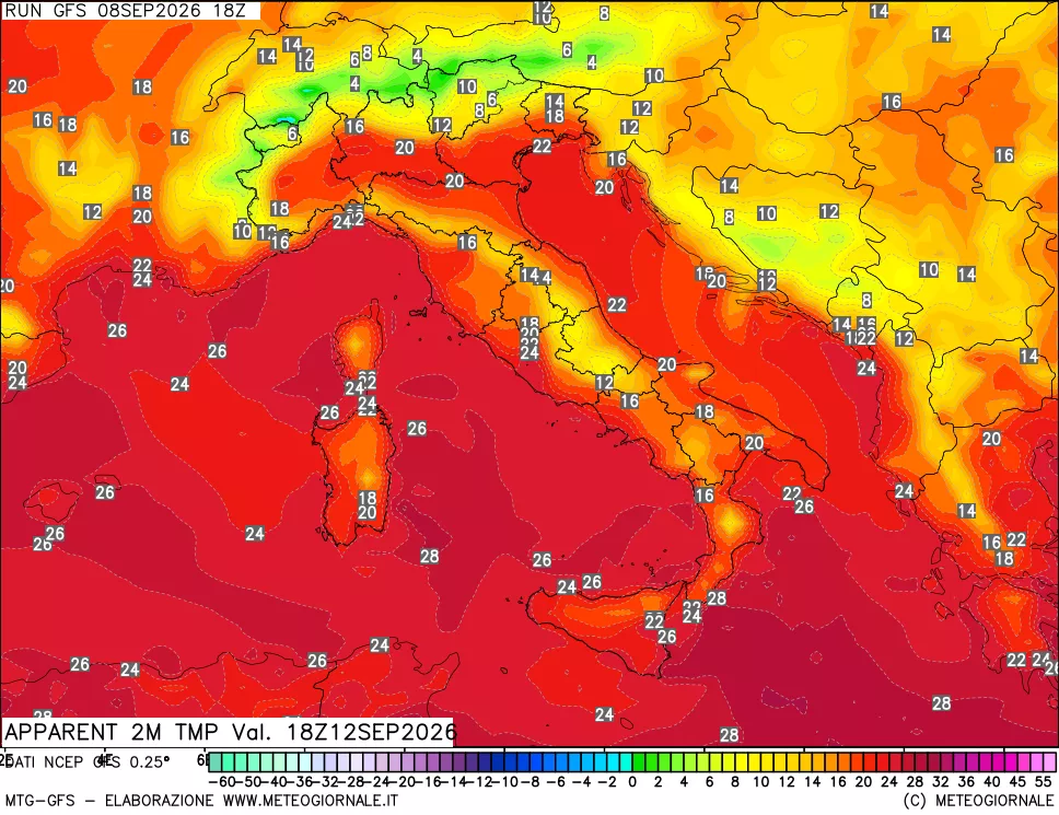 mappa Temp percepita
