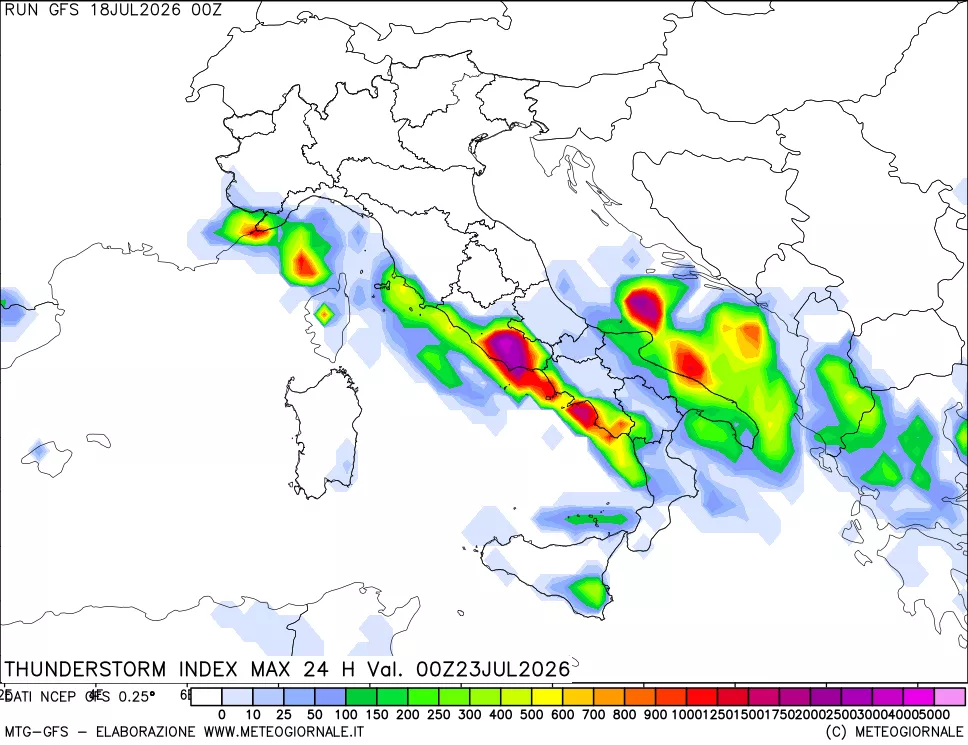 mappa Indice Temporali massimo 24 ore