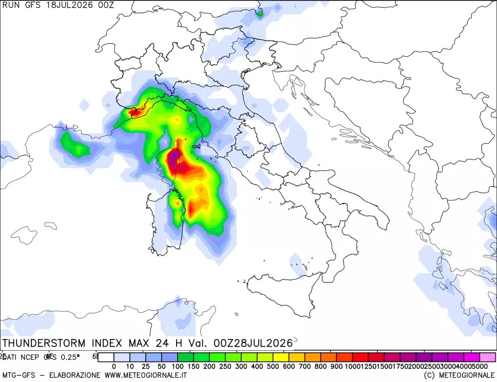 mappa Indice Temporali massimo 24 ore