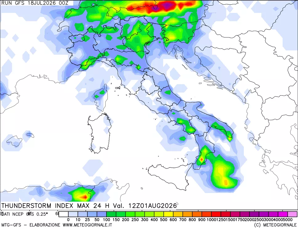mappa Indice Temporali massimo 24 ore