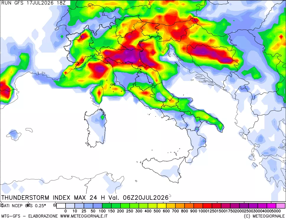 mappa Indice Temporali massimo 24 ore