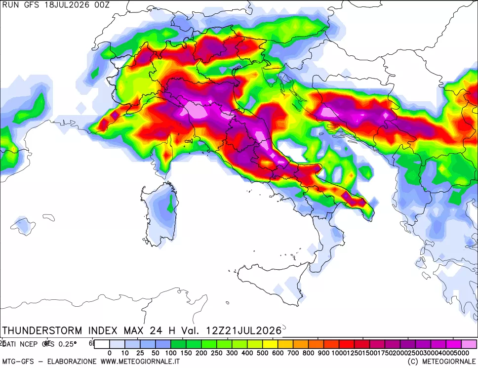 mappa Indice Temporali massimo 24 ore