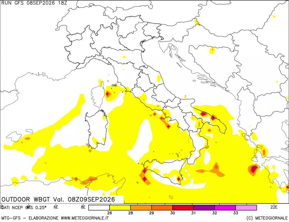 mappa Outdoor Wet Bulb Globe Temperature