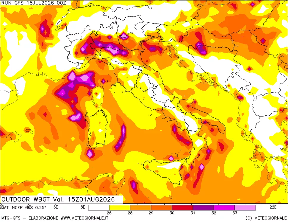 mappa Outdoor Wet Bulb Globe Temperature