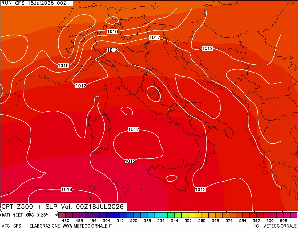 mappa 500 hPa GPT + Press SLM