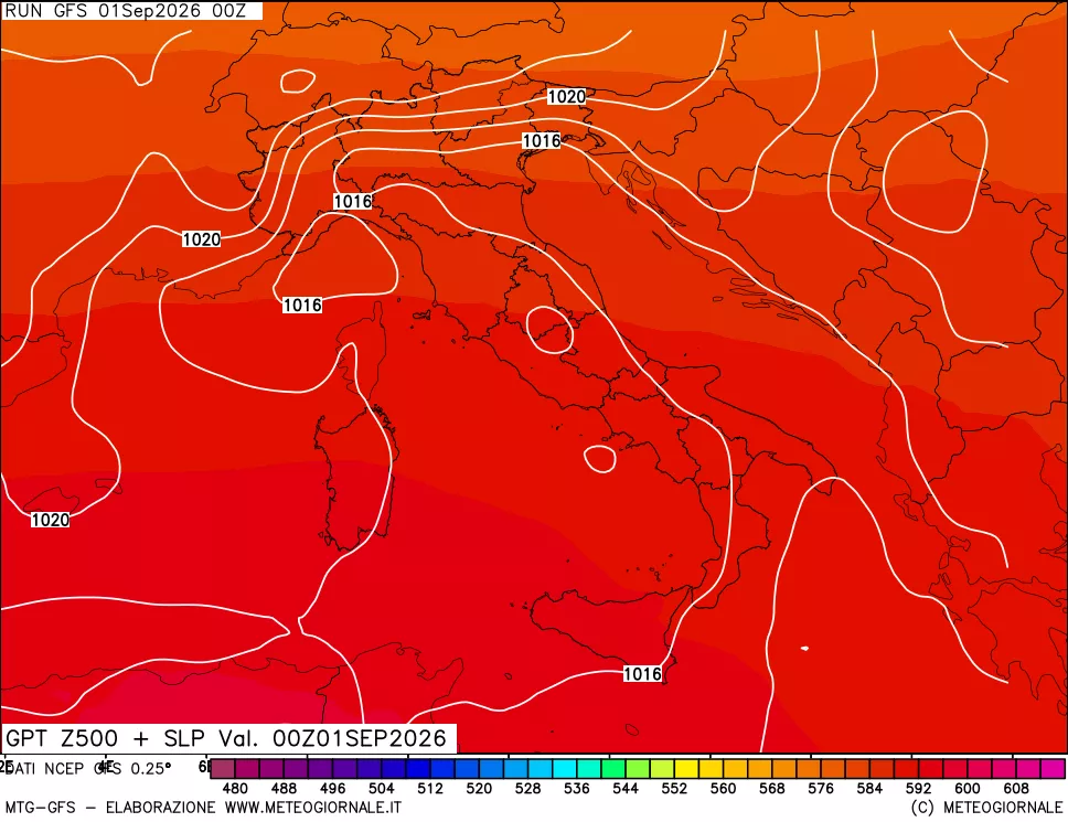 mappa 500 hPa GPT + Press SLM