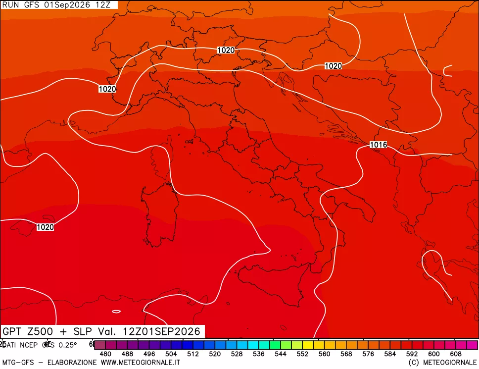 mappa 500 hPa GPT + Press SLM