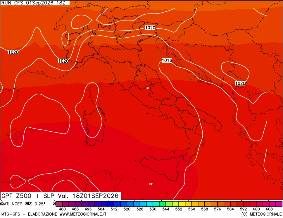 mappa 500 hPa GPT + Press SLM