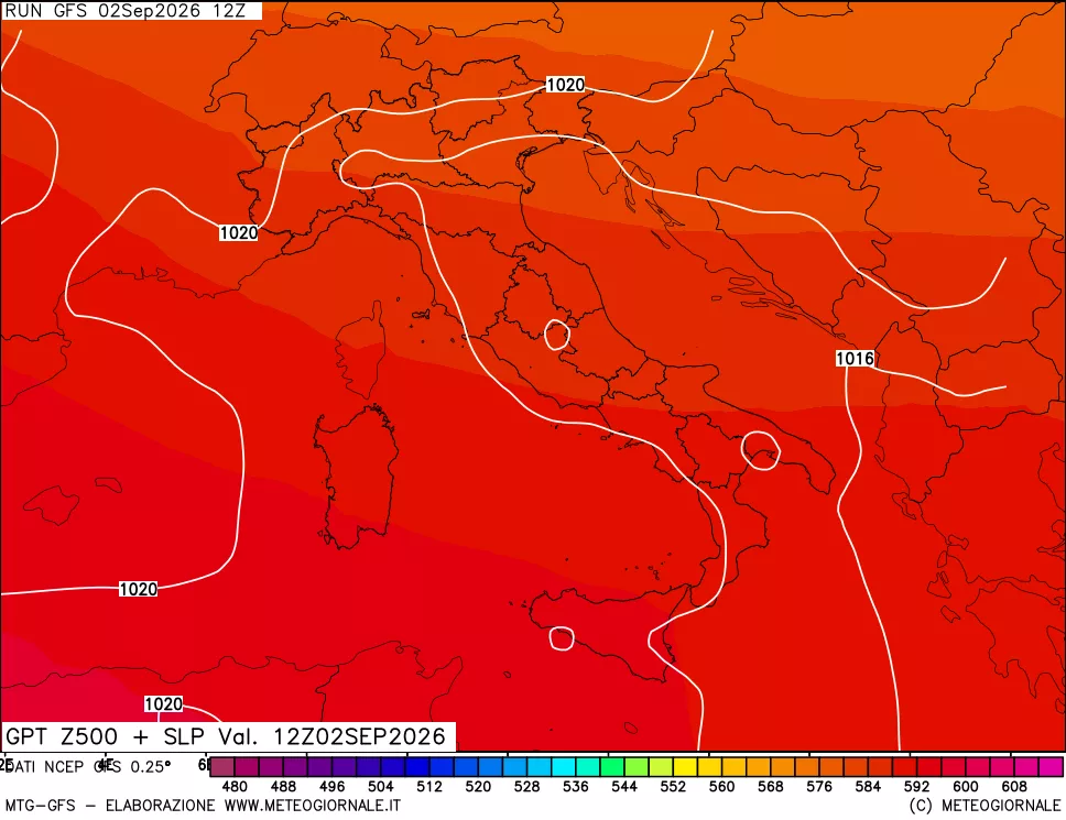 mappa 500 hPa GPT + Press SLM
