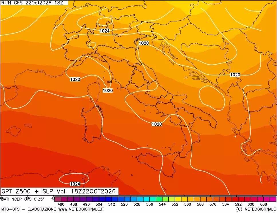 mappa 500 hPa GPT + Press SLM