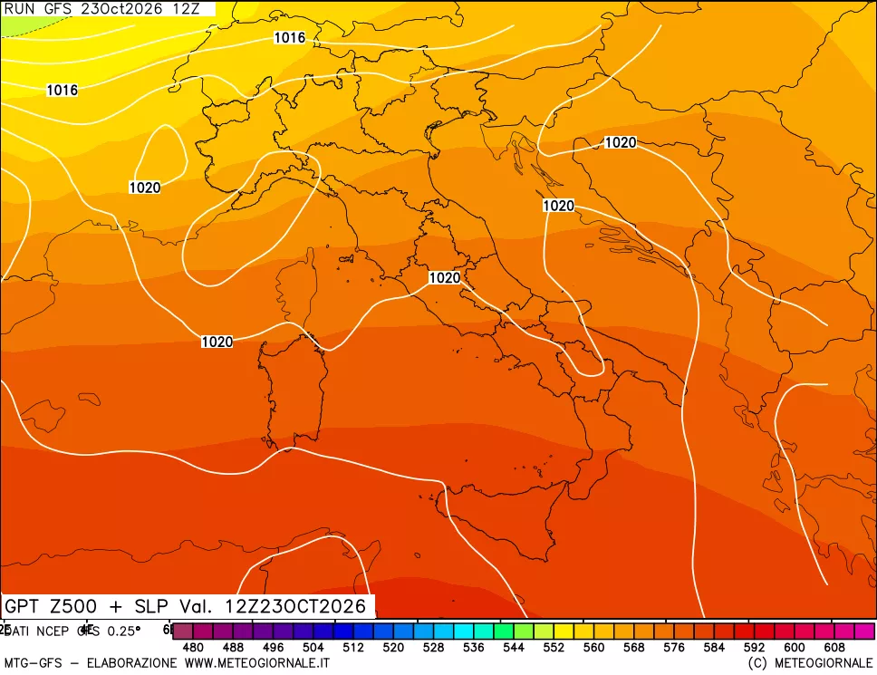 mappa 500 hPa GPT + Press SLM