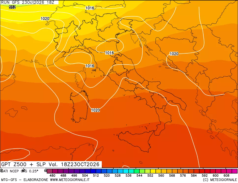 mappa 500 hPa GPT + Press SLM
