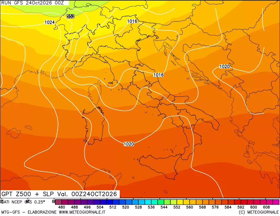 mappa 500 hPa GPT + Press SLM