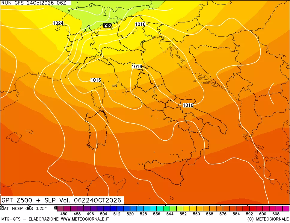 mappa 500 hPa GPT + Press SLM