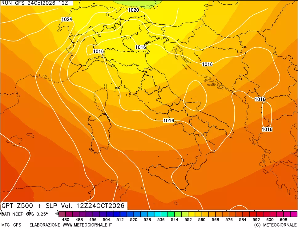 mappa 500 hPa GPT + Press SLM