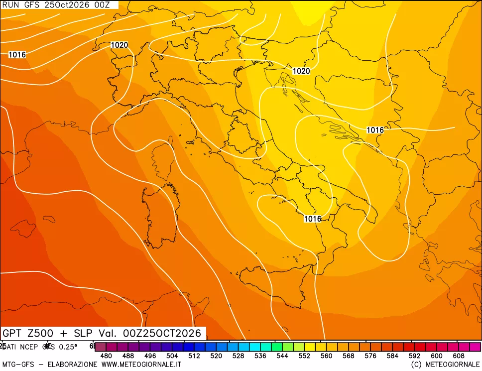 mappa 500 hPa GPT + Press SLM