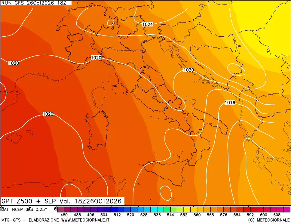 mappa 500 hPa GPT + Press SLM