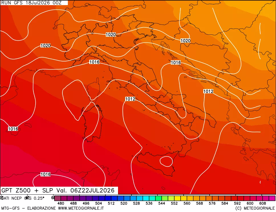 mappa 500 hPa GPT + Press SLM