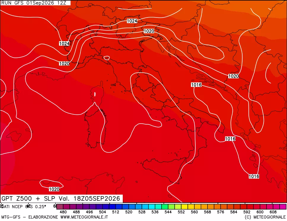 mappa 500 hPa GPT + Press SLM