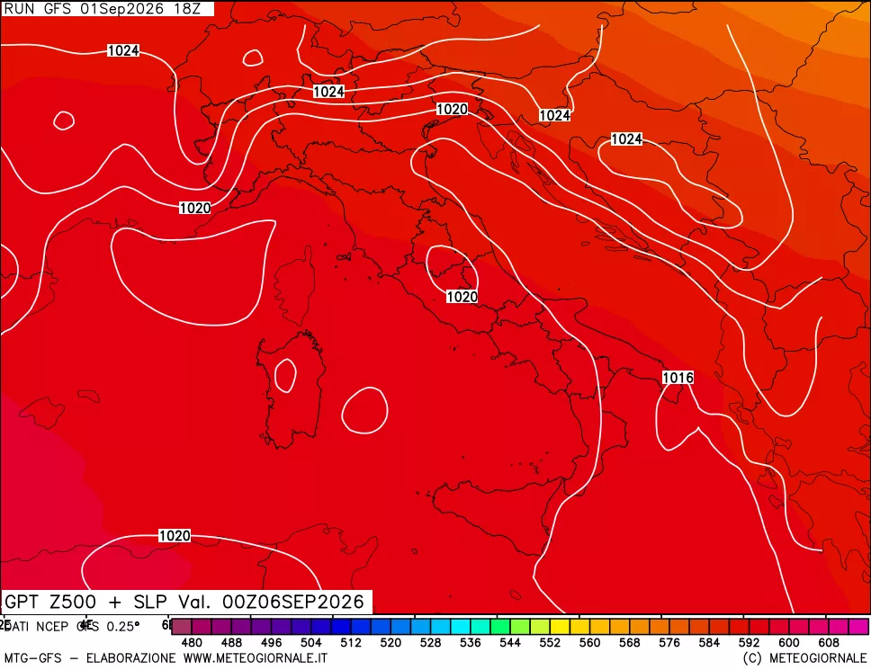 mappa 500 hPa GPT + Press SLM