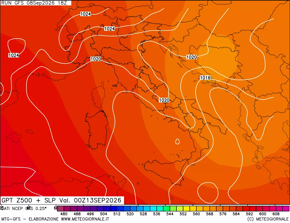mappa 500 hPa GPT + Press SLM