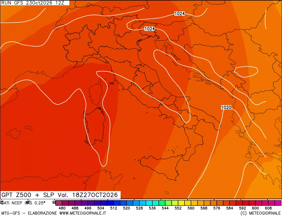 mappa 500 hPa GPT + Press SLM