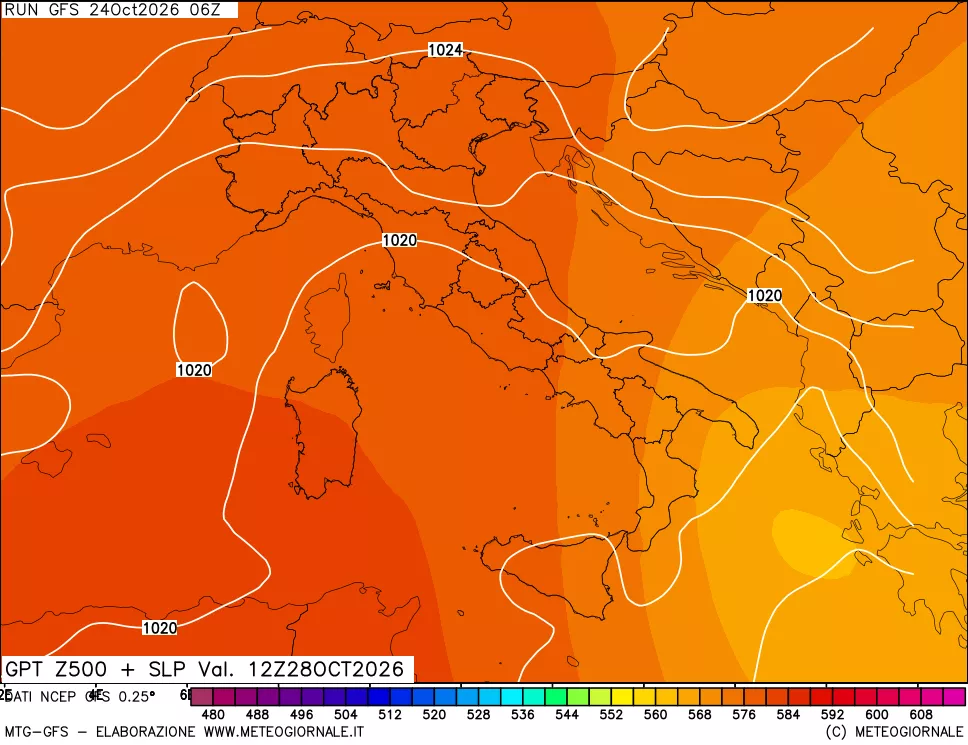 mappa 500 hPa GPT + Press SLM