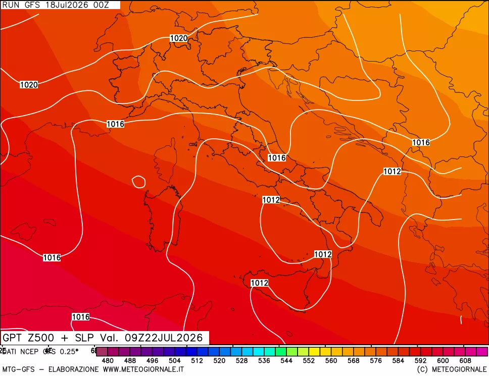mappa 500 hPa GPT + Press SLM