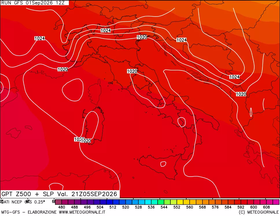 mappa 500 hPa GPT + Press SLM