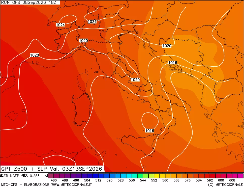 mappa 500 hPa GPT + Press SLM