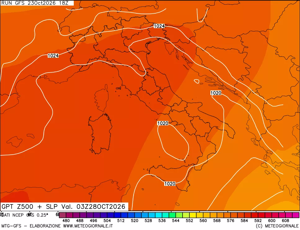 mappa 500 hPa GPT + Press SLM